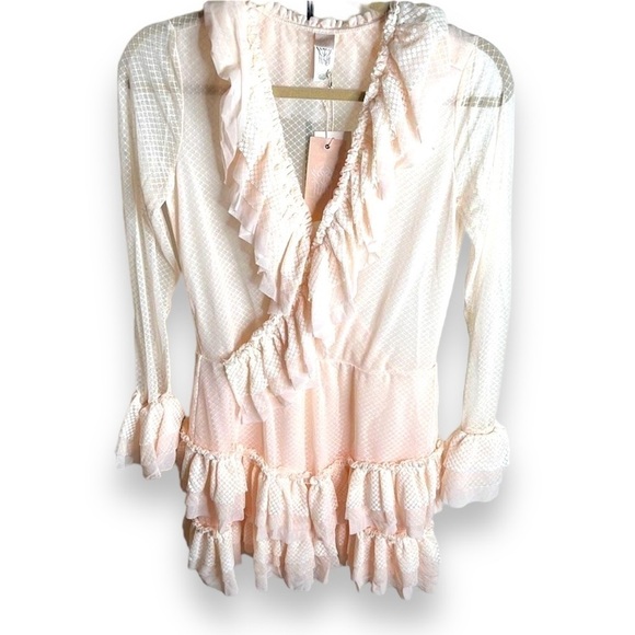 Revolve We are HAH Medium “Mags About You” Mini Dress blush pink retail $300 NWT - Picture 7 of 12